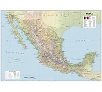 Detailed Mexico Physical Map - Size - 61 x 43.1 cm - Paper Laminated | Detailed Laminated Wall Map, Ideal For Home, Office Or Classroom Display.