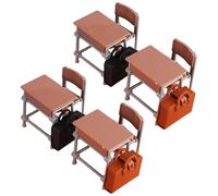Detailed Miniature Classroom Model With Desk Chair School Supplies For 1/12 Scale Dollhouses Displays Educational Dollhouses Miniatures