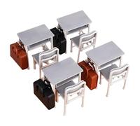 Detailed Miniature Classroom Model With Desk Chair School Supplies For 1/12 Scale Dollhouses Displays Educational Dollhouses Miniatures