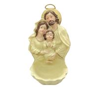 Detailed Nativity Scene Figurine Resins Hanging Decors Holy Water Font For Living Room Bedroom Prayer Ornament Holy Family Statue Wall Hanging Decors