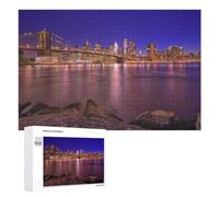 Detailed New York City at Night Jigsaw Puzzle, 1000 PCS, for Adults, A Creative Way to Unwind after A Busy Day, for Cosy Nights Indoors