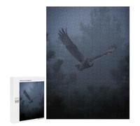 Detailed Owl Flying through Misty Forest Art Puzzle for Adults, 500 PCS, A Focused Activity for Patient Adult Puzzlers, for Indoor Play
