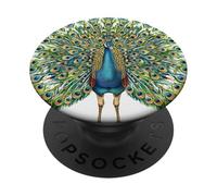 Detailed Peacock Art Nature Lovers PopSockets Adhesive PopGrip