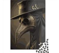 Detailed Plague Doctor Jigsaw Puzzles Puzzles for Adults Kids. 1000 Pieces Impossible Challenge Toy Educational Game Home Decoration for Adults& Kids Age 14 Years Up 1000pcs (38x26cm)