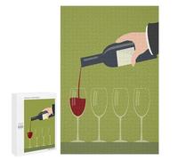 Detailed Red Wine Fill The Glass Jigsaw Puzzle, 1000 PCS, for Adults, A Creative Way to Unwind after A Busy Day, for Indoor Play
