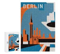 Detailed Retro Berlin Poster Jigsaw Puzzle, 300 PCS, for Adults, A Creative Way to Unwind after A Busy Day, for Family Nights
