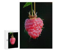 Detailed Ripe Raspberry on The Vine Jigsaw Puzzle, 300 PCS, for Adults, A Creative Way to Unwind after A Busy Day, for Family Nights