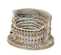 Detailed Roman Model with Base, Resin Collectible Piece with Plinth, 2.95x1.77x2.48 Inches Ancient Landmark, Heavy Stone Structure, Small Statue Style for Apartments, Desktop History Art for Hotel Use