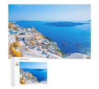 Detailed Santorini Greece Summer Jigsaw Puzzle, 1000 PCS, for Adults, A Creative Way to Unwind after A Busy Day, for Family Nights