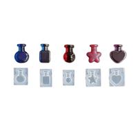 Detailed Silicone Bottle Mold Set for Resin Keychains Fondant Toppers Miniature Bottles Shoes Bread Food Safe Silicone Craft Forms