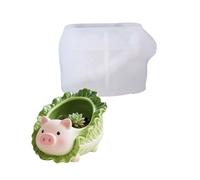 Detailed Silicone Cabbage Pigs Mold for Making Decorative Planter Resin Jewelry Dishes and Artistic Cement Creations Concrete Planter Mold