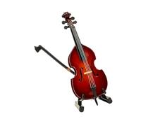 Detailed Small Cello Replicas with 4 Strings and Stand Craft Decorations Wood Texture Suitable for Music Lovers Present Wood Cello Copy
