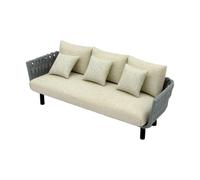 Detailed Small Sofa Model Figurine 1/20 1/25 1/30 Scale with Decorative Pillows for Craft Enthusiasts and Scene Display