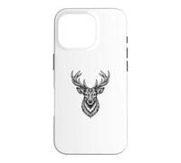 Detailed Stag Deer Head Vector Illustration Case for iPhone 16 Pro