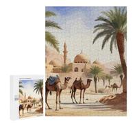 Detailed The Camel And The Ancient Art Puzzle for Adults, 500 PCS, A Focused Activity for Patient Adult Puzzlers, for Indoor Play