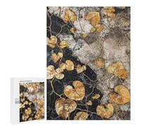 Detailed Vintage Gold Pothos Vines Art Puzzle for Adults, 500 PCS, A Satisfying Project for Experienced Puzzlers, for Cosy Nights