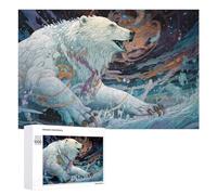 Detailed Whispering Arctic Dreams A Polar Bear's Tale Jigsaw Puzzle, 1000 PCS, for Adults, A Creative Way to Unwind after A Busy Day, for Quiet Evenings