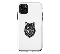 Detailed Wolf Head Line Art Illustration Case for iPhone 11 Pro Max