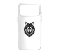 Detailed Wolf Head Line Art Illustration Case for iPhone 17 Pro Max