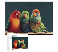 Detailed Wooden Jigsaw Puzzle for Adults, Bird Book Club, 300 PCS
