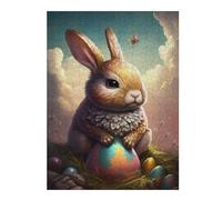 Detailed Wooden Jigsaw Puzzle for Adults, Easter Bunny IX, 500 PCS