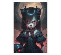 Detailed Wooden Jigsaw Puzzle for Adults, Gothic Vampire Maiden, 1000 PCS