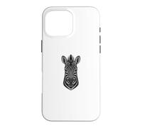 Detailed Zebra Head Vector Illustration Case for iPhone 16 Pro Max