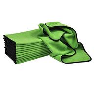 Detailer's Preference 390 GSM Premium Microfiber Towels, Ultra Soft, Lint-Free, Streak-Free, Highly Absorbent, Scratch-Free Cleaning & Drying Cloths for Auto, Home & Detailing, 16x24, 12-Pack, Green