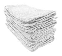 Detailer's Preference Automotive Shop Towels, Cotton, 11"x12", White, 50 Pack