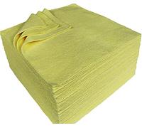 Detailer's Preference Edgeless Microfiber Cleaning Cloths - Bulk Car Detailing Towels for Washing and Drying (300 GSM, 12 x 12 Inches, Yellow, 50 Pack)