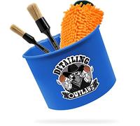 detailmate Bucket Accessory Set - Detailing Outlaws Buckaniser Bucket Organiser Blue Wash Mitt Orange and 2 x Nuke Guys Brushes - Shelf for Car Washing Accessories for the Wash Bucket