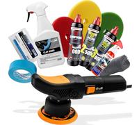 detailmate Car Polish Set - ValetPRO Cleaning Clay + Lubricant + 3M Tape + Liquid Elements T2000 Polishing Machine + Menzerna Polishes 250 ml + 3 Pads + Sonax Quick Detailer + Polishing Cloth