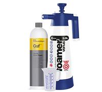 detailmate Preparation Set: Koch Chemie GSF Gentle Snow Foam 1 Litre Cleaning Foam Shampoo Insect Remover Kwazar Super Foamer Alkaline for Alkaline Substances + Scale Measuring Cup 50 ml