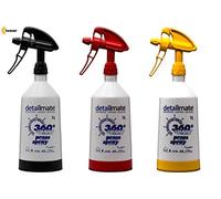 detailmate Set Made by Kwazar 3 Mercury Super Pro + 360 Degree Viton Spray Bottle, Double Action Trigger, Transparent Scale, Base, 1 Litre Germany