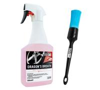 detailmate Wheel Cleaner Set Bundle: ValetPRO Dragon's Breath 500 ml - Rim Cleaner + 1 ValetPRO Black Handle Chem-Resistant - Cleaning Brush / Removes Brake Dust and Other Dirt