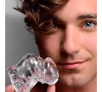 Detained 2.0 Restrictive Chastity Cage w/ Nubs,Clear Rubber