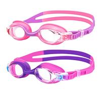 DeTake Swimming Goggles,(2 Pack) Kids Swimming Goggles With Anti Fog Lens & Wide View,Flexible Nose Bridge,Soft Silicone Swim Goggles with Portable Bag for 3-14 Years Old Girls Boys Children