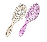 Detangle Hair 2Pack,Eco Friendly Colours Pink&Oatmeal,Effortless Detangling Smooth through knots with ease-Experience smooth, pain-free brushing that reduces hair damage