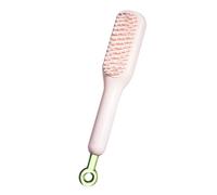 Detangle Hair Brush for Womens & Mens, Self Cleaning Hair Brush Dry & Wet Massage Comb for Slicking Back Hair, Unisex Curly Hair Brush (Pink)