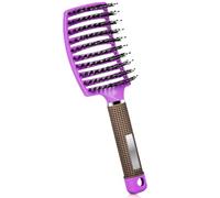 Detangle Hair Brush, Hair Extension Brush Faster Blows Drying, Hair Brush Detangler with Boar Bristles For Wet/Dry/Thick/Long Hair Women, Purple