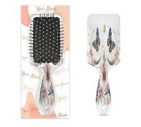 Detangle Hair Brush Women Men Hairbrush Flexible Soft Bristle Paddle Brush(Elegant Crescent Butterfly Flower)
