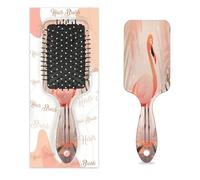 Detangle Hair Brush Women Men Hairbrush Flexible Soft Bristle Paddle Brush(Forest Flamingo)