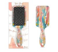Detangle Hair Brush Women Men Hairbrush Flexible Soft Bristle Paddle Brush(Graffiti Brushstrokes)