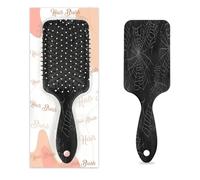 Detangle Hair Brush Women Men Hairbrush Flexible Soft Bristle Paddle Brush(Halloween Spider Web)