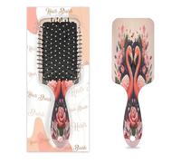 Detangle Hair Brush Women Men Hairbrush Flexible Soft Bristle Paddle Brush(Rose Flamingo)