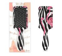 Detangle Hair Brush Women Men Hairbrush Flexible Soft Bristle Paddle Brush(Zebra Patterned Flamingo)