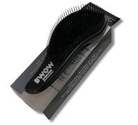 Detangler Hairbrush Ultra Black Flexi Glide Ergonomic Designed Bristles & Easy Grip for All Hair Types, Extensions & Beards Travel Compact Size for Unisex Care and Children