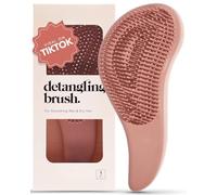 Detangling Brush for Adults & Kids - Professional Wet & Dry Hair Detangler, No Pain, Tangle Free Flexible Bristles - Easy to Hold, Shower & Travel Hair Brush, Fits All Hair Types (pink)