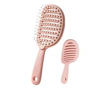 Detangling Brush - Self-Cleaning, Curved Design with Ventilation Holes, Gentle Knot Removal, Comfortable Styling for the Scalp, For Wet, Dry, Thick, Curly and Straight Hair