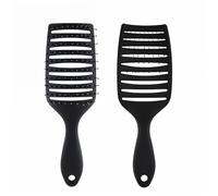 Detangling & Curl Defining Brush for Hair | Vented Bounce Curl Styling Tool Comb for Women & Men | Glide Through Knots, Shape & Define Curls with Ease | Hair Detangler Brush for Wet & Dry Hair (Black)